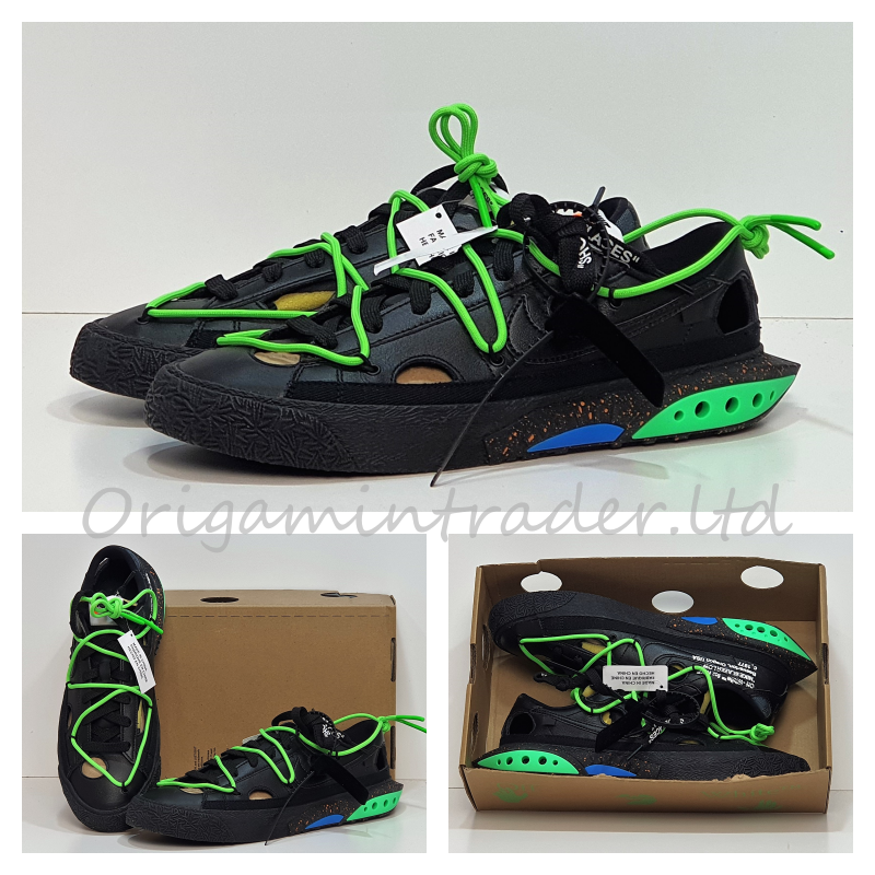 OFF WHITE X NIKE Nike Blazer Low '77 x OFF BIANCO ""Nero Verde Elettro"" DH7863 001