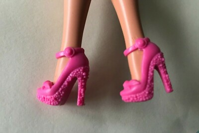 BARBIE DOLL FASHIONISTA Fashion Fever PLATFORM Pink Ankle Strap STILETTO HEELS | eBay