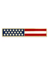 PinMart's American Flag USA Citation Bar Police Officer Firefighter Lapel Pin