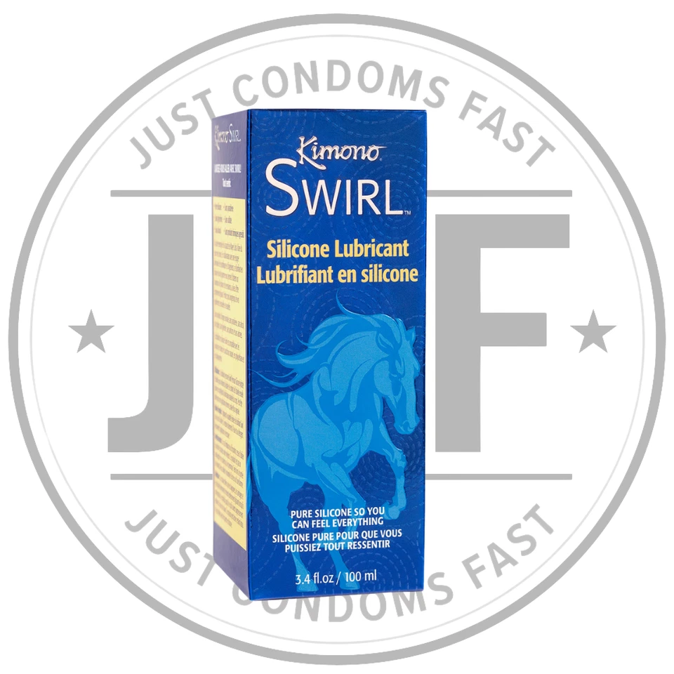 Lubricante de silicona SMOOTH Kimono Swirl botella de 3,4 oz | DIRECTAMENTE DEL FABRICANTE Foto 3 de 4