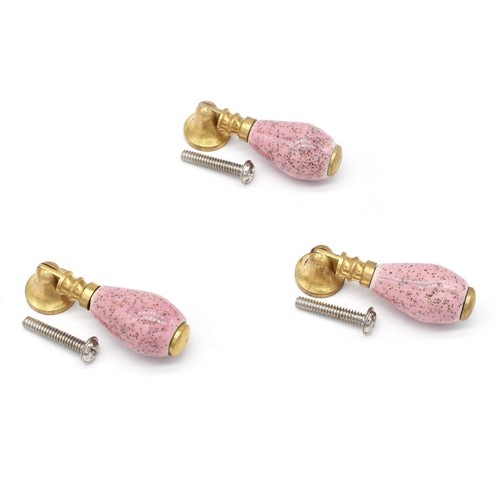 Pink Handles Dresser Drawer Knobs Cupboard Handle Pull Semicircle Pulls - Picture 6 of 10