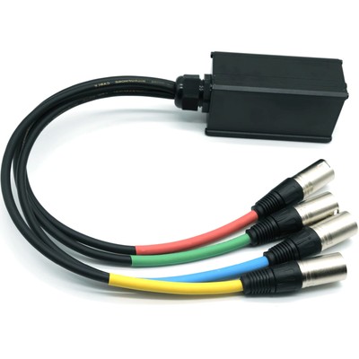 50cm RJ45 3-Pin Male And Female XLR Receiver 4 Channel Widely Compatibility
