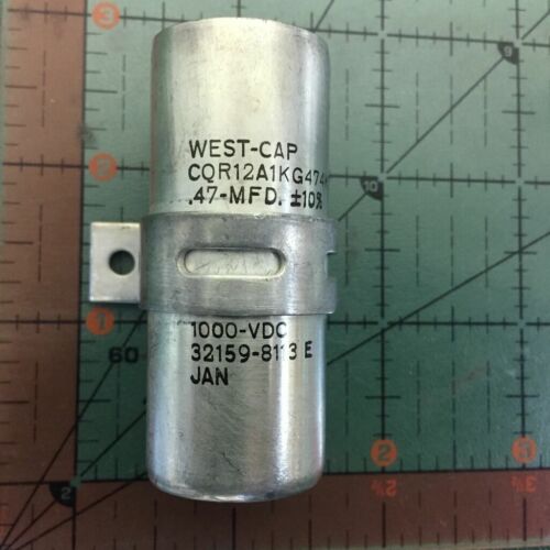 WEST CAP AXIAL FILM CAPACITOR 0.47uF 1000v CQR12A1KG474K3L .47uF MIL AUDIO - Picture 1 of 1