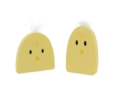 Collins Painting Mini Wooden Chick Cutout Shelf Sitters Set of 2 Easter Decor