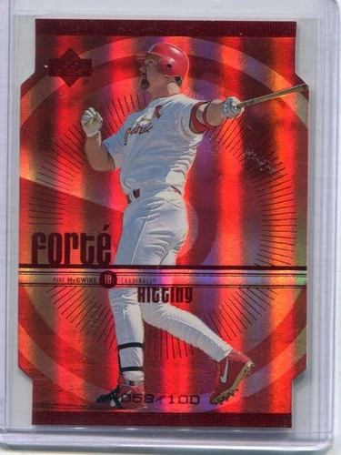 1999 Upper Deck - MARK McGWIRE - Forte Red Die Cut #F21 - CARDINALS #d 58/100