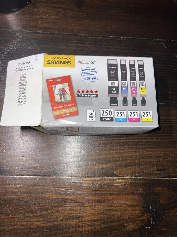 Canon PGI-250/CLI-251 комбинированная упаковка черные голубые пурпурные желтые чернила - Изображение 2 из 4