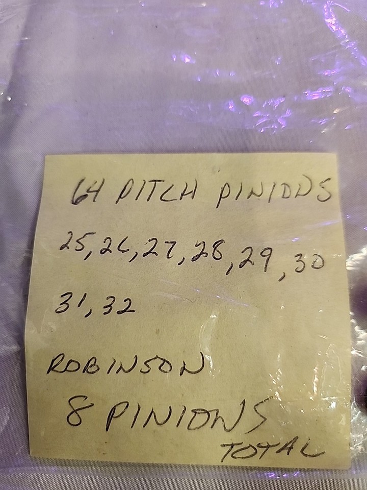 Robinson Racing Pinions 25t 26t 27t 28t 29t 30t 31t 32tooth 64 Pitch 8 ...