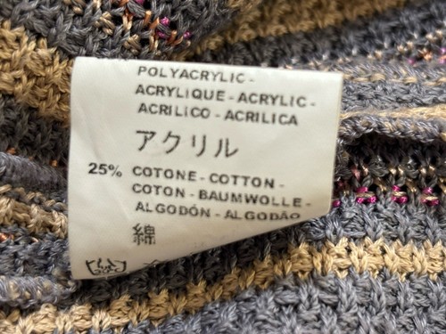 Missoni Cardigan Size 14 Striped Knit-Crochet Multicolor Italy Cardigan Women’s - Picture 11 of 14