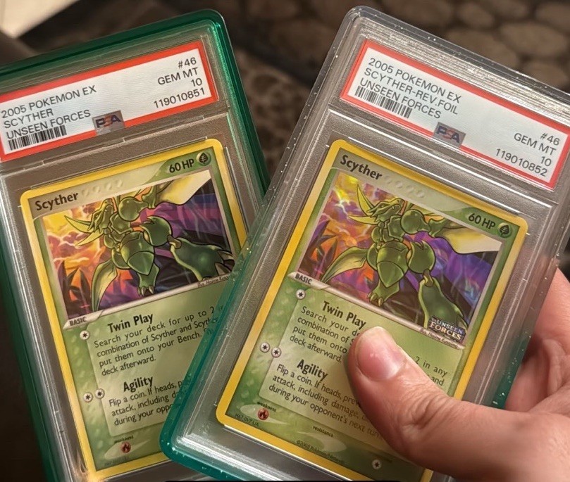 Sequential Pokemon Scyther EX Unseen Forces Reverse Holo #46 PSA 10 Gem Mint