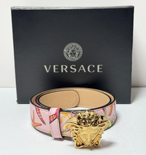 Versace Medusa Pink Belt 70/28 Tresor De La Mer DCDD442.D2VST w/box