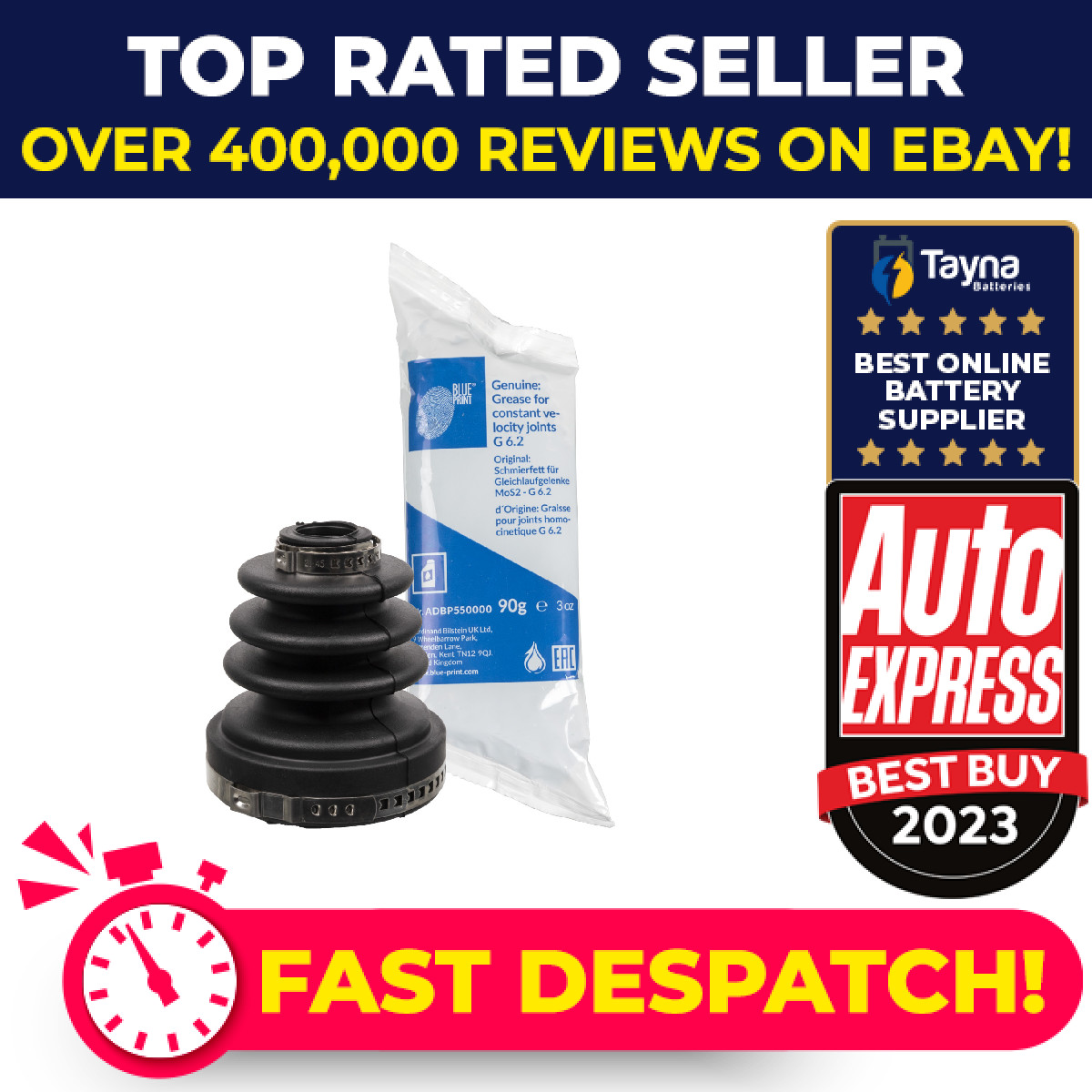 CV Joint Boot fits HONDA CR-V 2.2D 2005 on C.V. Driveshaft Gaiter Blue Print New