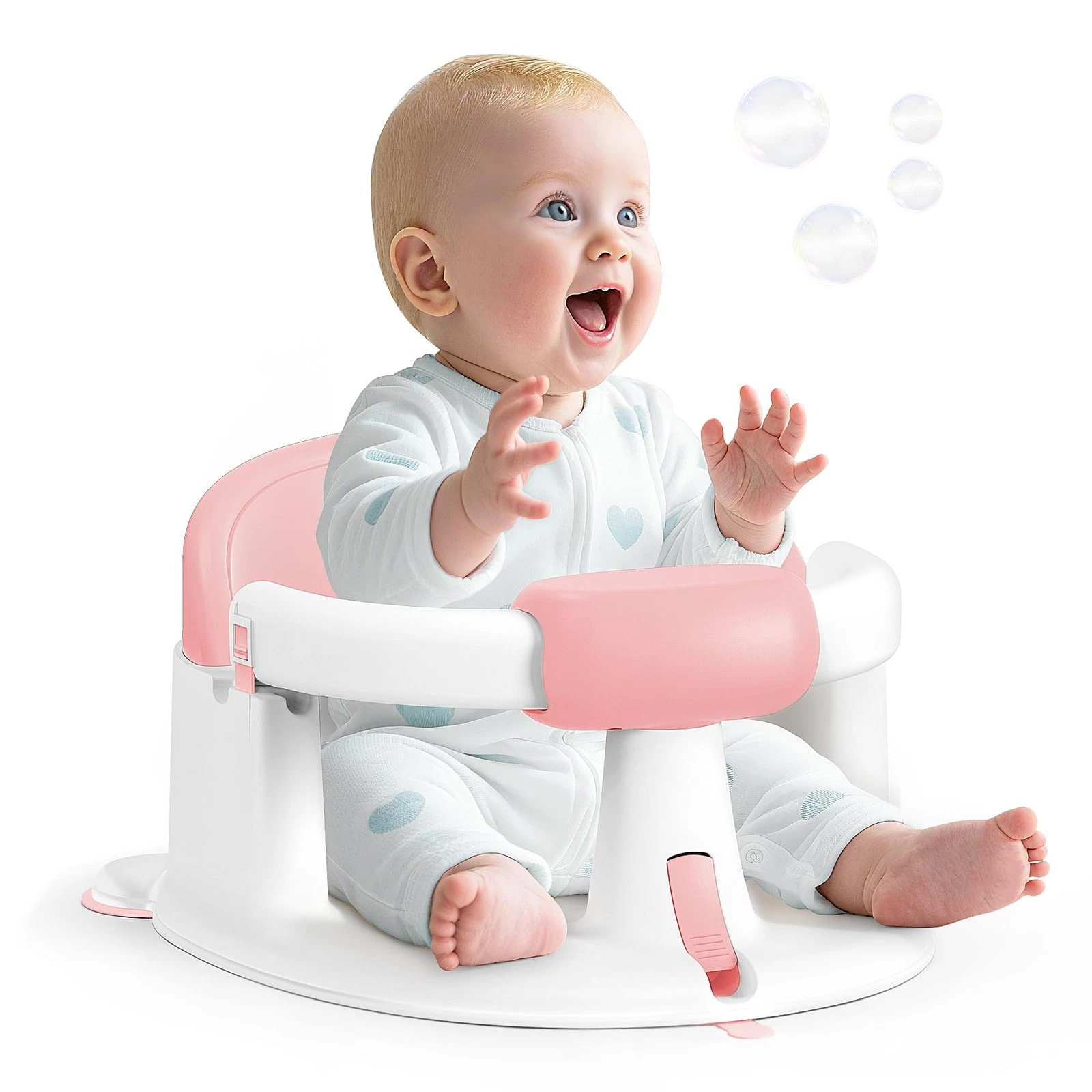 Baby Bath Seat Baby Bathtub - with Strong Suction Cups and 360° Surround Supp...