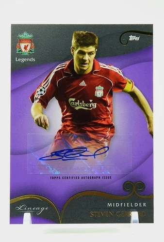 2022-23 Topps Lineage Liverpool Steven Gerrard Legends Auto Purple /15 Grade It!