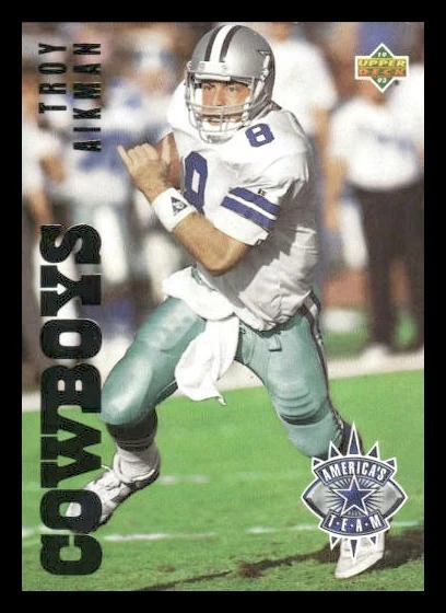 1993 Upper Deck #AT8 Troy Aikman America's Team Dallas Cowboys