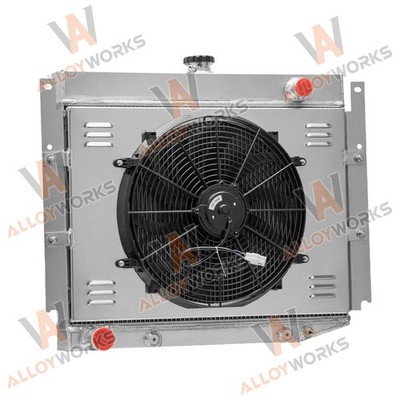 3 Row Radiator+Shroud Fan For 1969-1971 1970 Dodge D/W 100 200 300 6.3L V8