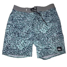 Quicksilver High Line Dry Flight Board Shorts Swim Trunks Men's sz 30 Blue Color