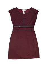 Max Studio Work Dress Small Plum Sleeveless belted Career Comfort Stretch