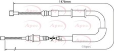 APEC Rear Brake Cable for Fiat Ducato 110 MultiJet 2.3 October 2011 to Present 