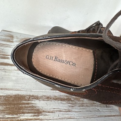 GH Bass Burlington Saddle Oxford Shoes Lace Up Leather Brown  display picture 1