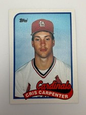 #282 Cris Carpenter [Rookie] Cardinals 1989 Topps Baseball Card NM. rookie card picture