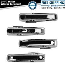 Outside Exterior Door Handle Chrome Front Rear Kit Set of 4 for Ram Pickup Truck