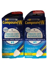 Set of 2 Compound W Freeze Off Advanced Wart Remover w/ Accu-Freeze Exp. 2027
