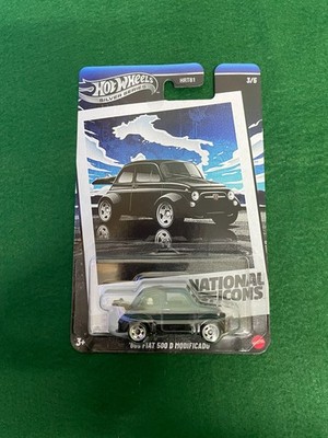 HOT WHEELS 1960'S FIAT 500 D MODIFICADO SILVER SERIES NATIONAL  MINT ON CARD 131