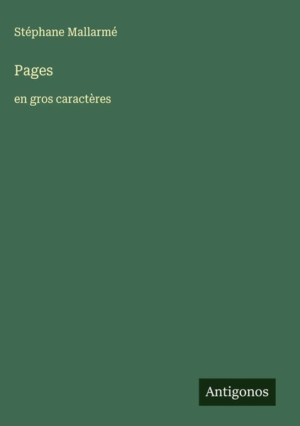 StéPhane Mallarmé | Pages | Buch | FranzöSisch (2025) | En Gros CaractèRes-image