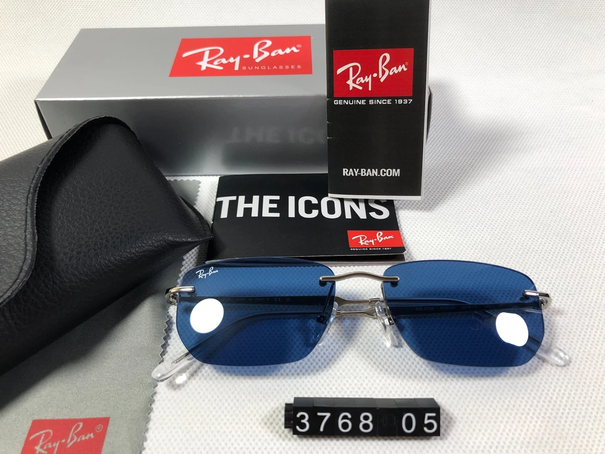Ray-Ban Rimless Blue Sunglasses for Men for sale | eBay