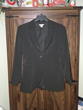 Women's H M Single Button Black Blazer Size Small