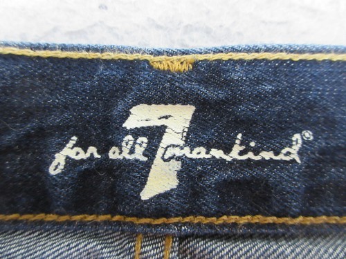 Jeans 7 For All Mankind Uomo 31x34 Standard Distressed Denim Bottoni Pantaloni Fly - Foto 13 di 23