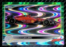 Charles LeClerc - 2022 Topps Chrome F1 #117 Green Wave Refractor #15/99 Ferrari