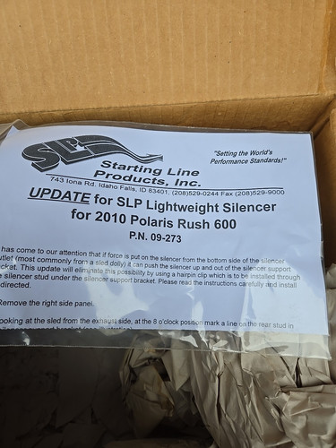 New In Box SLP 09-297 Snowmobile Exhaust Muffler Polaris Rush 800 2010 2011 - Picture 9 of 9
