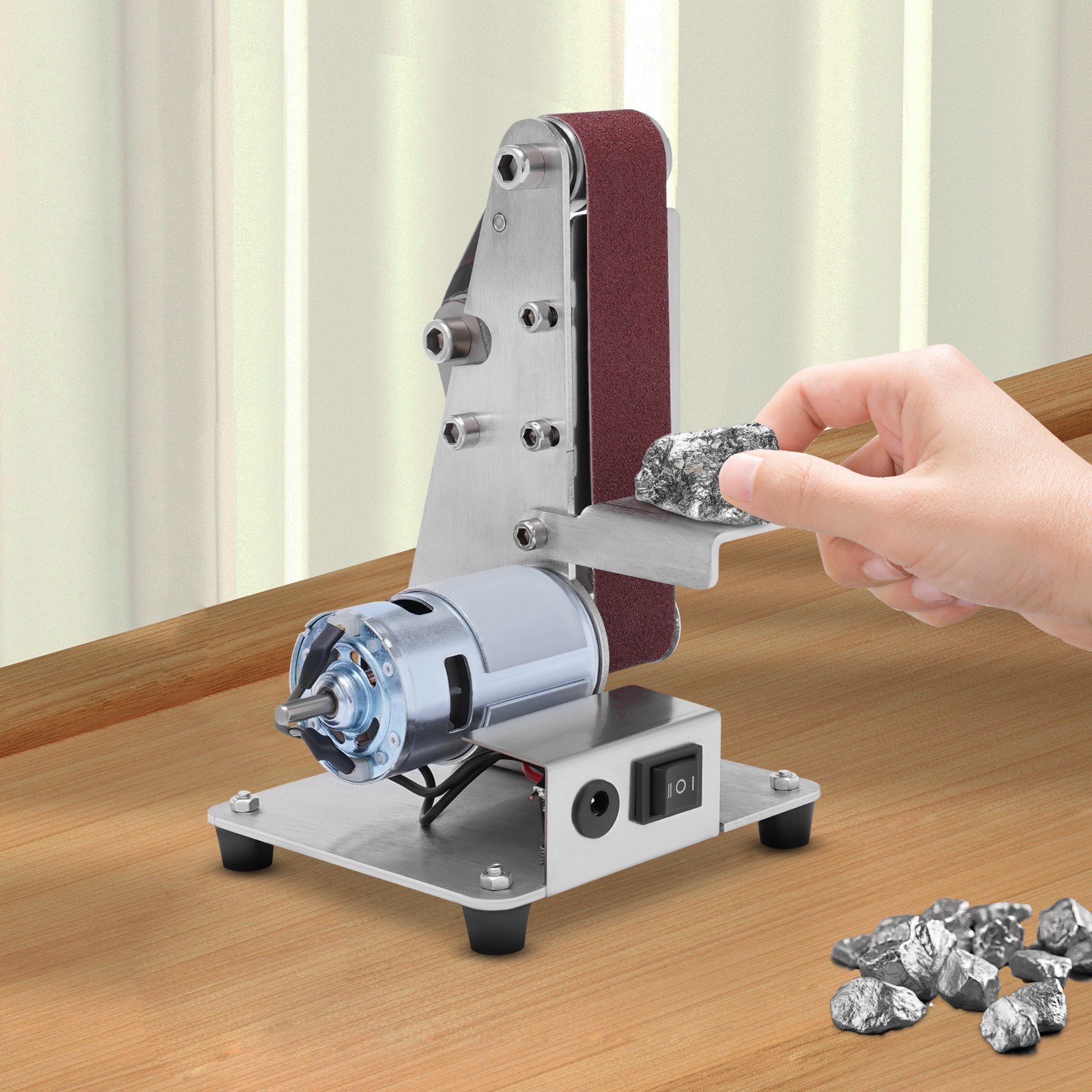 Professional 110V Electric Belt Sander Knife Grinder Edge Sharpening Tool