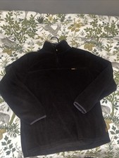 Mens Site Fleece Half Zip Top Size Large Black Long Sleeve Work Wear