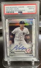 PSA 10 2020 Bowman Chrome Anthony Volpe Mega Box Mojo Auto #BMA-AVO