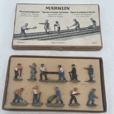 Märklin HO #0203 (404Gc) Die Cast Railroad Figure Set, EX/BX 1952 to 1965
