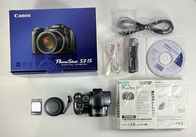 Canon PowerShot S3IS 6.0MP 12x Zoom Flip Screen Digital Camera Like New Open Box