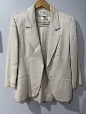 Vintage Christian Dior Blazer Skirt Suit Womens Set 90s Made USA Size 12