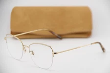 NEW GARRETT LEIGHT CALIFORNIA PERSHING G-FET GOLD AUTHENTIC EYEGLASSES 54-18