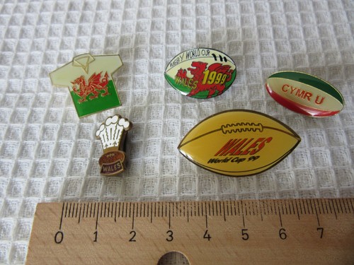 Job lot 5 x Wales Rugby lapel