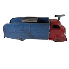 Louis Marx Ride On Toy Truck Vintage Pressed Steel Snap Mascot Graphic