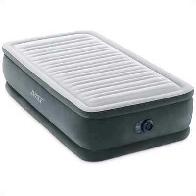 Intex Dura Beam Comfort Plus Airbed Mattress Built In Pump, Twin Size(Open Box)