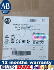 Allen-Bradley New 22D-D1P4N104 PowerFlex 40 0.4kW 0.5Hp AC Drive 1PCS