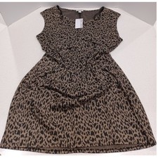 NEW NINE WEST Dress Leopard Print Browm/Black Size XXL