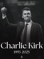 CHARLIE KIRK 1993 2025 USA Metal Fridge Magnet 3x4 1046