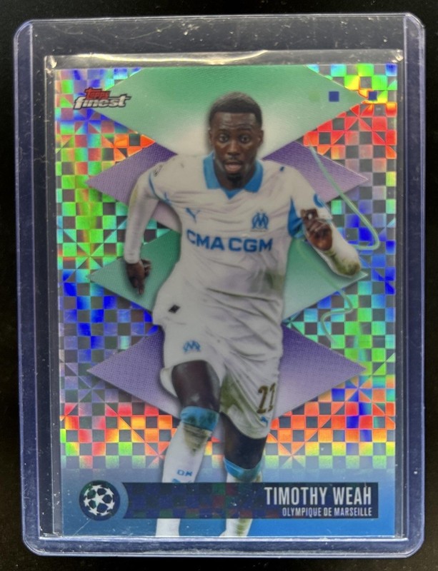2025-26 Topps Finest Timothy Weah Rare Checkerboard Refractor #572