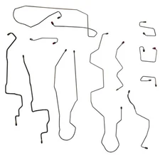 1997-2002 Fits V6 Dodge Dakota Ext Cab 4x4 ABS Rear Drum Brake Line Kit Steel