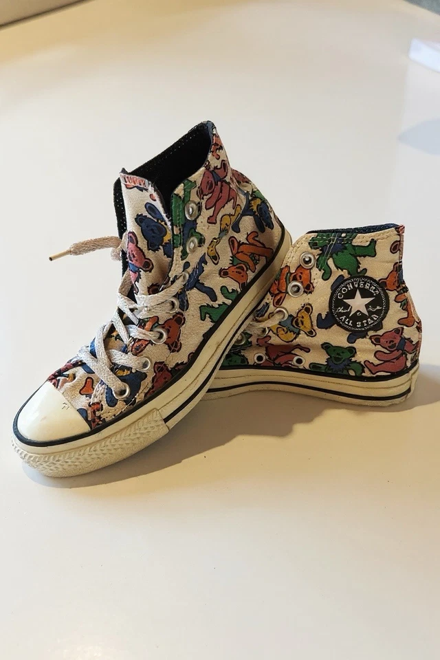 Grateful Dead танцы медведи винтажный все звезды Converse Chuck Taylor кроссовки обувь - Изображение 3 из 4