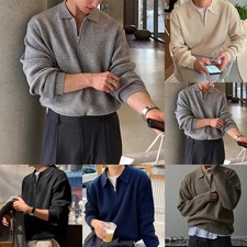 Polyester mens long sleeve sweater undershirt designed for warmth and layering